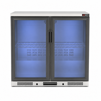 Bar Arkası Şişe Soğutucu - 2 Kapılı - Inox - 900×520×900