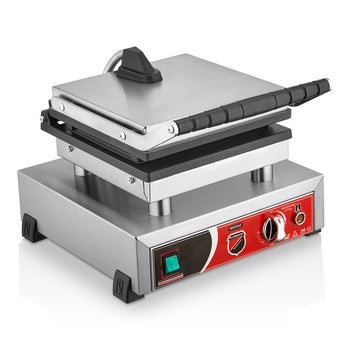 Tekli Çiçek Model Waffle Makinesi - Elektrikli - SilverInox