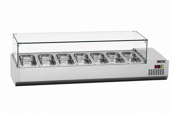 Soğutmalı Set Üstü Saladbar - Camlı - 1/3 GN 7 Küvet Kapasiteli
