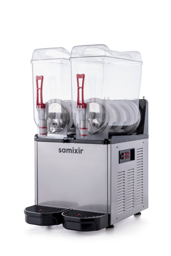 Slush Twin, Granita, Meyve Suyu Dispenseri, 12+12 Lt - Inox - Samixir