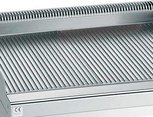 Elektrikli Pleyt Izgara - 4,5 kW - Oluklu -1 Kapılı Alt Stand Dahil