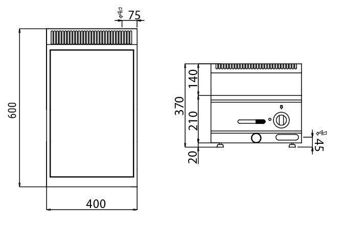 Elektrikli Benmari - 1,2 kW - 1x GN 1/3 & GN 1x 1/2