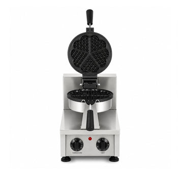 Tekli Kalp Döner Tip Waffle Makinesi - Elektrikli - Zamanlayıcılı