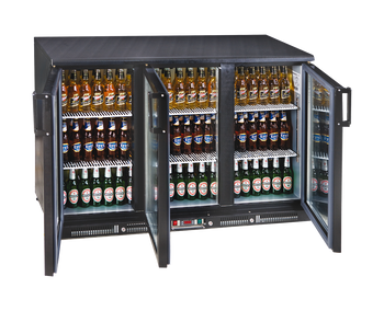 Bar Buzdolabı - Paslanmaz Çelik - 3 Kapılı