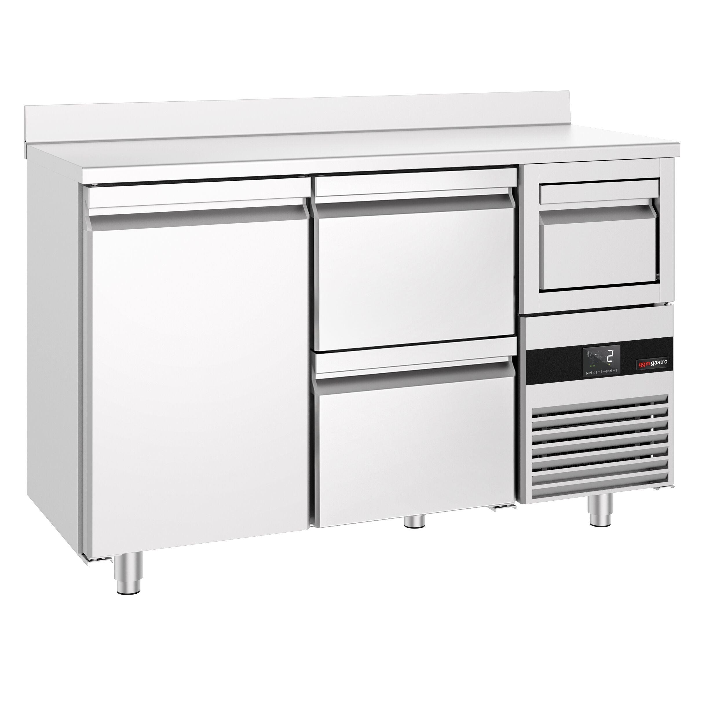 Bar Tipi & Meşrubat Buzdolabı - 1580x600mm - 1 Kapılı, 2 Çekmeceli , Sırtlı & Telve Kovalı