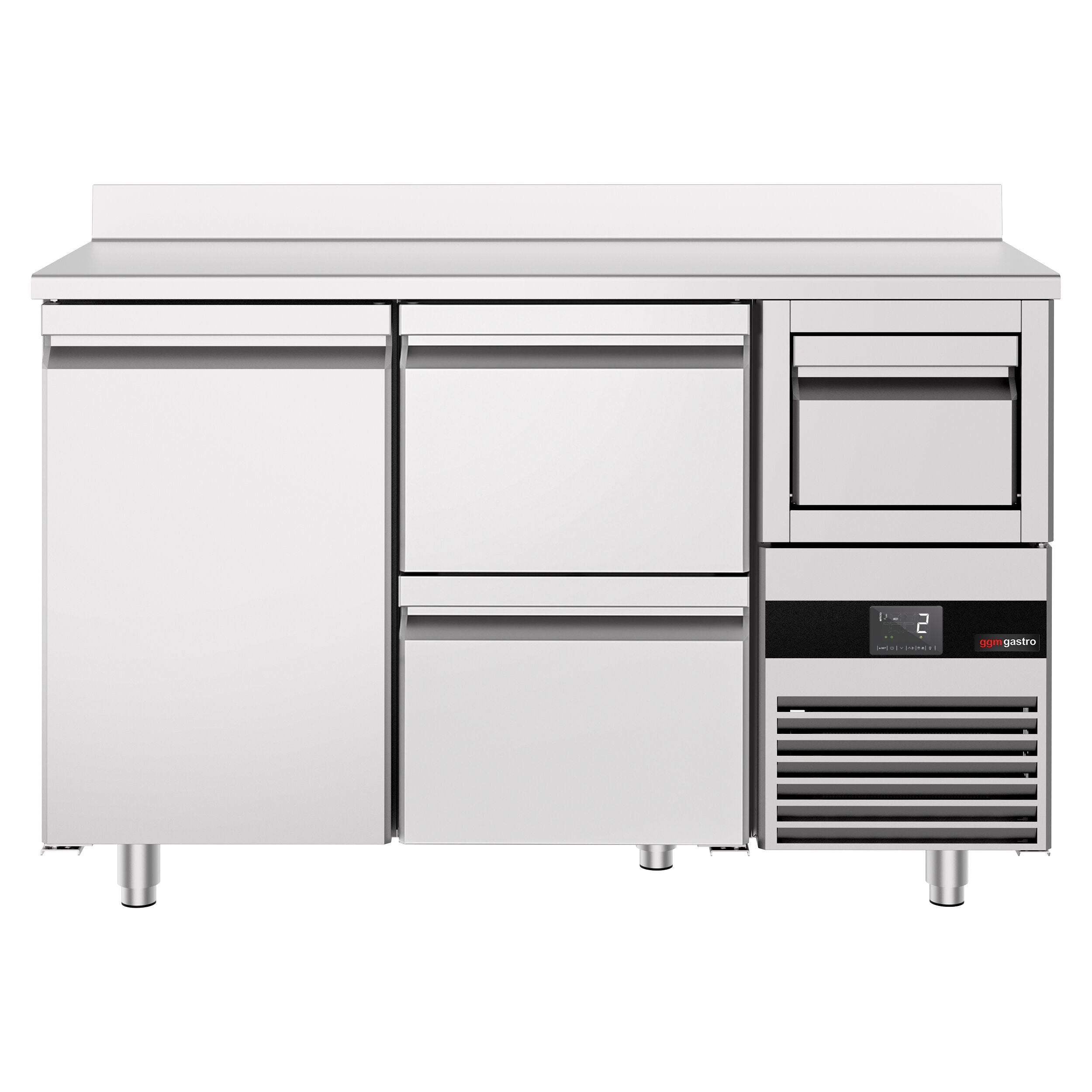 Bar Tipi & Meşrubat Buzdolabı - 1580x600mm - 1 Kapılı, 2 Çekmeceli , Sırtlı & Telve Kovalı