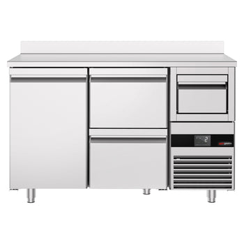 Bar Tipi & Meşrubat Buzdolabı - 1580x600mm - 1 Kapılı, 2 Çekmeceli , Sırtlı & Telve Kovalı