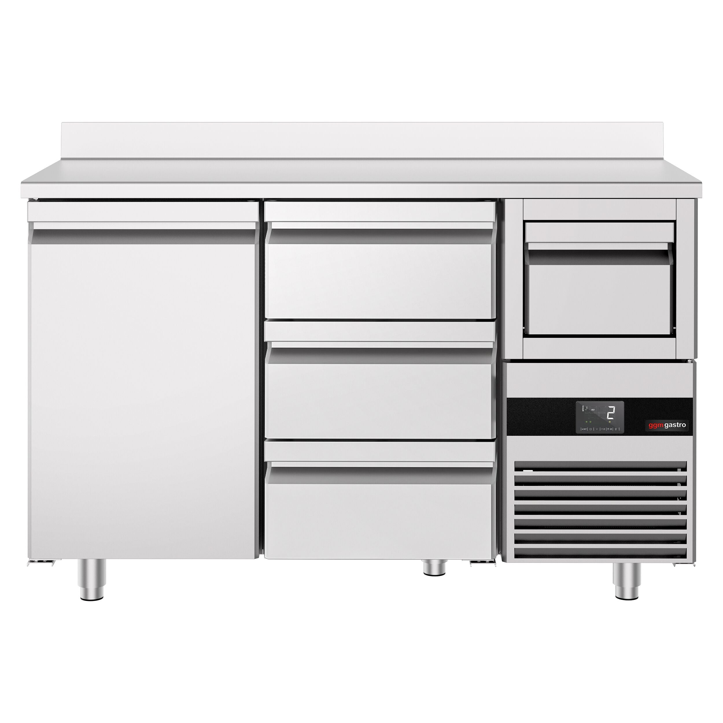 Bar Tipi & Meşrubat Buzdolabı - 1580x600mm - 1 Kapılı, 3 Çekmeceli , Sırtlı & Telve Kovalı