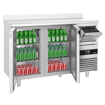 Bar Tipi & Meşrubat Buzdolabı - 1580x600mm - 2 Kapılı, Sırtlı & Telve Kovalı