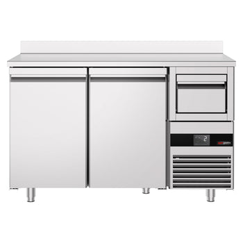 Bar Tipi & Meşrubat Buzdolabı - 1580x600mm - 2 Kapılı, Sırtlı & Telve Kovalı