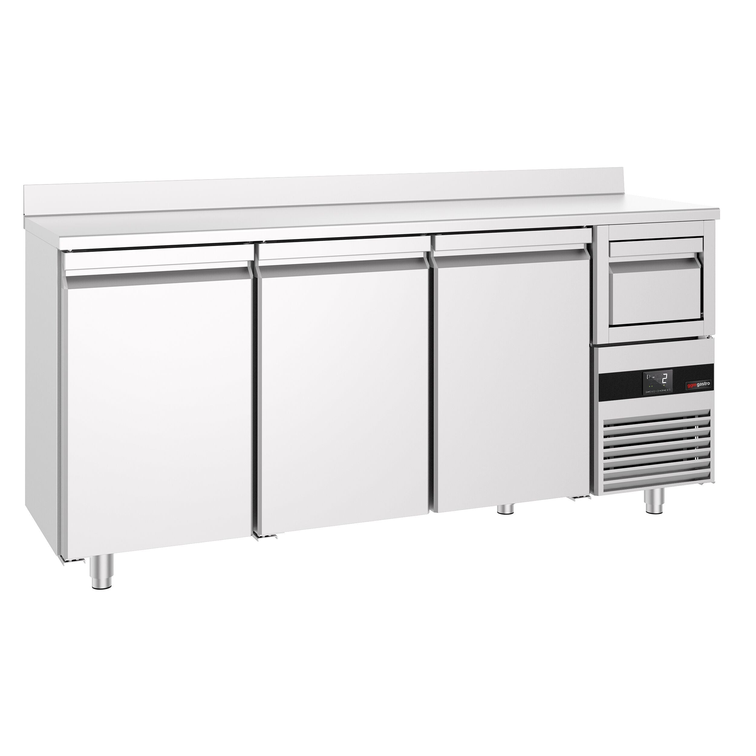 Bar Tipi & Meşrubat Buzdolabı - 2130x600mm - 3 Kapılı, Sırtlı & Telve Kovalı