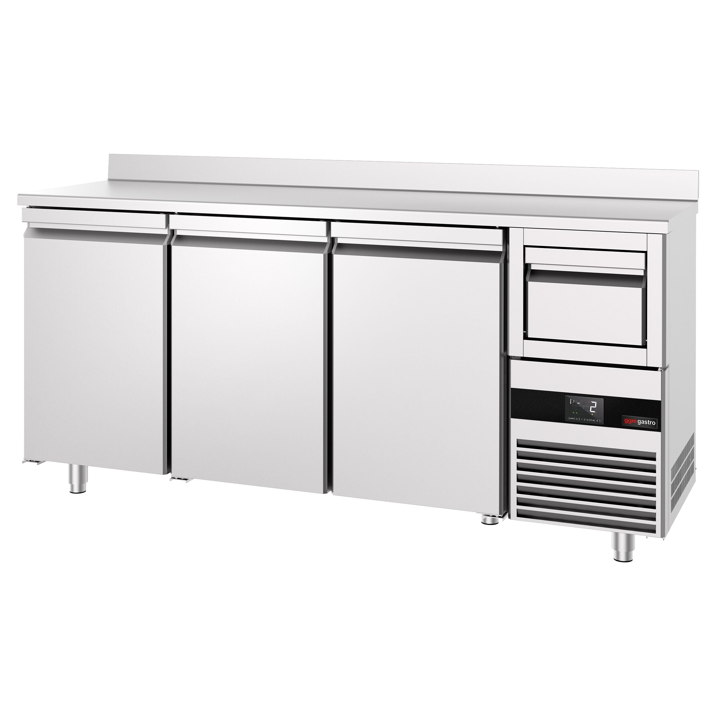 Bar Tipi & Meşrubat Buzdolabı - 2130x600mm - 3 Kapılı, Sırtlı & Telve Kovalı