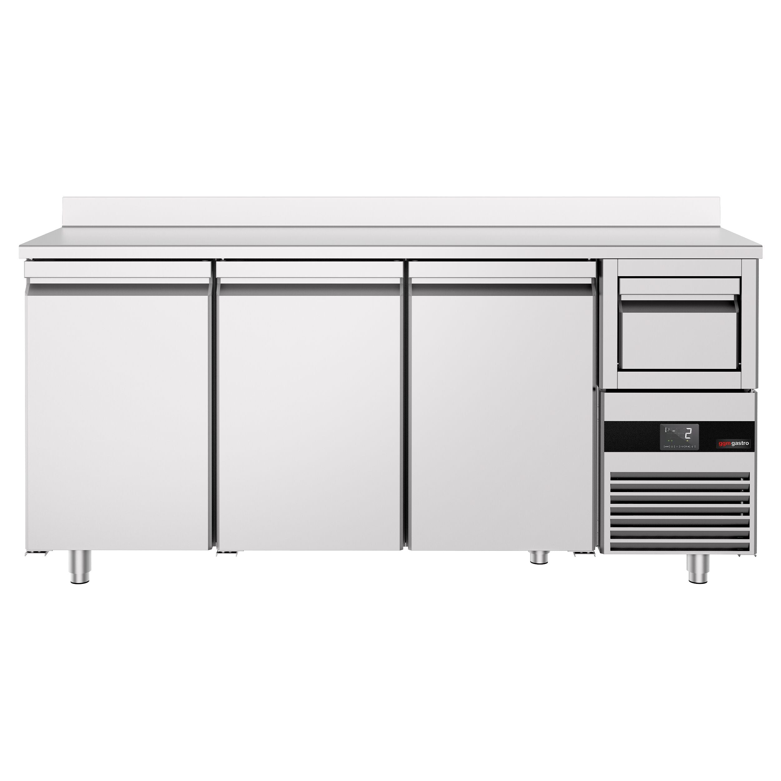 Bar Tipi & Meşrubat Buzdolabı - 2130x600mm - 3 Kapılı, Sırtlı & Telve Kovalı