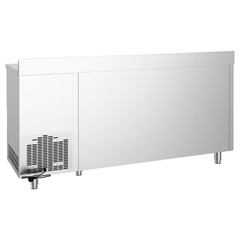 Bar Tipi & Meşrubat Buzdolabı - 2130x600mm - 3 Cam Kapılı, Sırtlı & Telve Kovalı