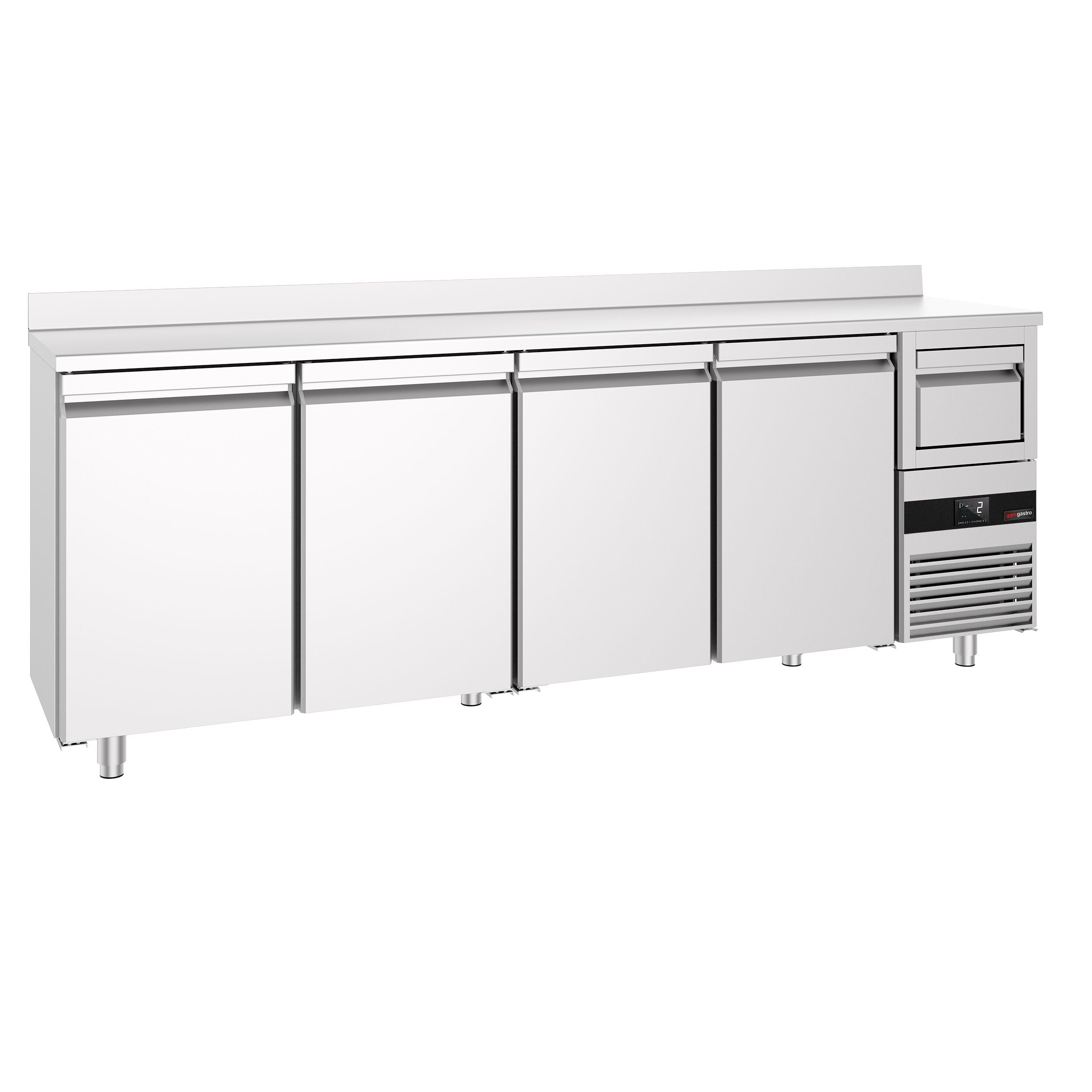 Bar Tipi & Meşrubat Buzdolabı - 2690x600mm - 4 Kapılı, Sırtlı & Telve Kovalı