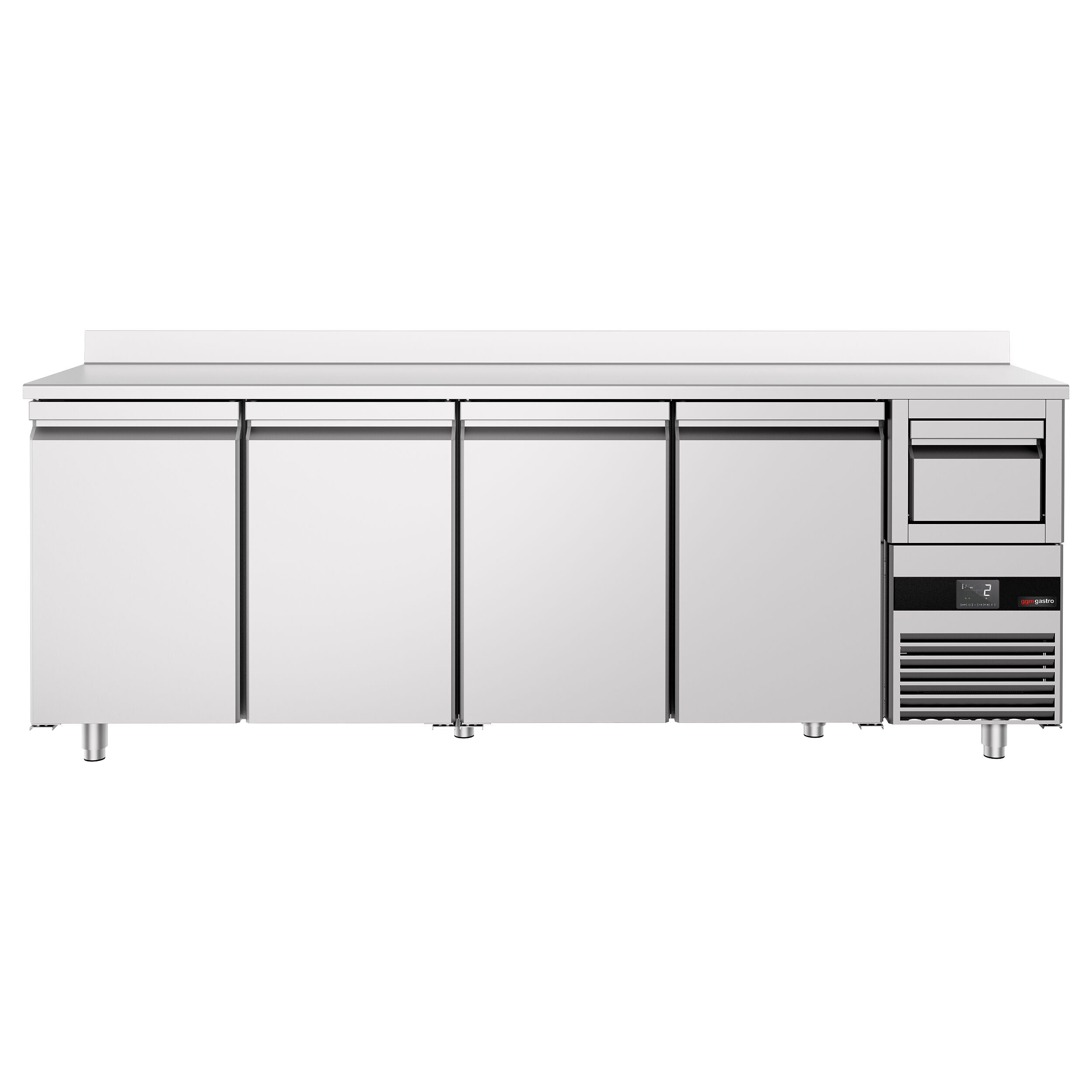 Bar Tipi & Meşrubat Buzdolabı - 2690x600mm - 4 Kapılı, Sırtlı & Telve Kovalı