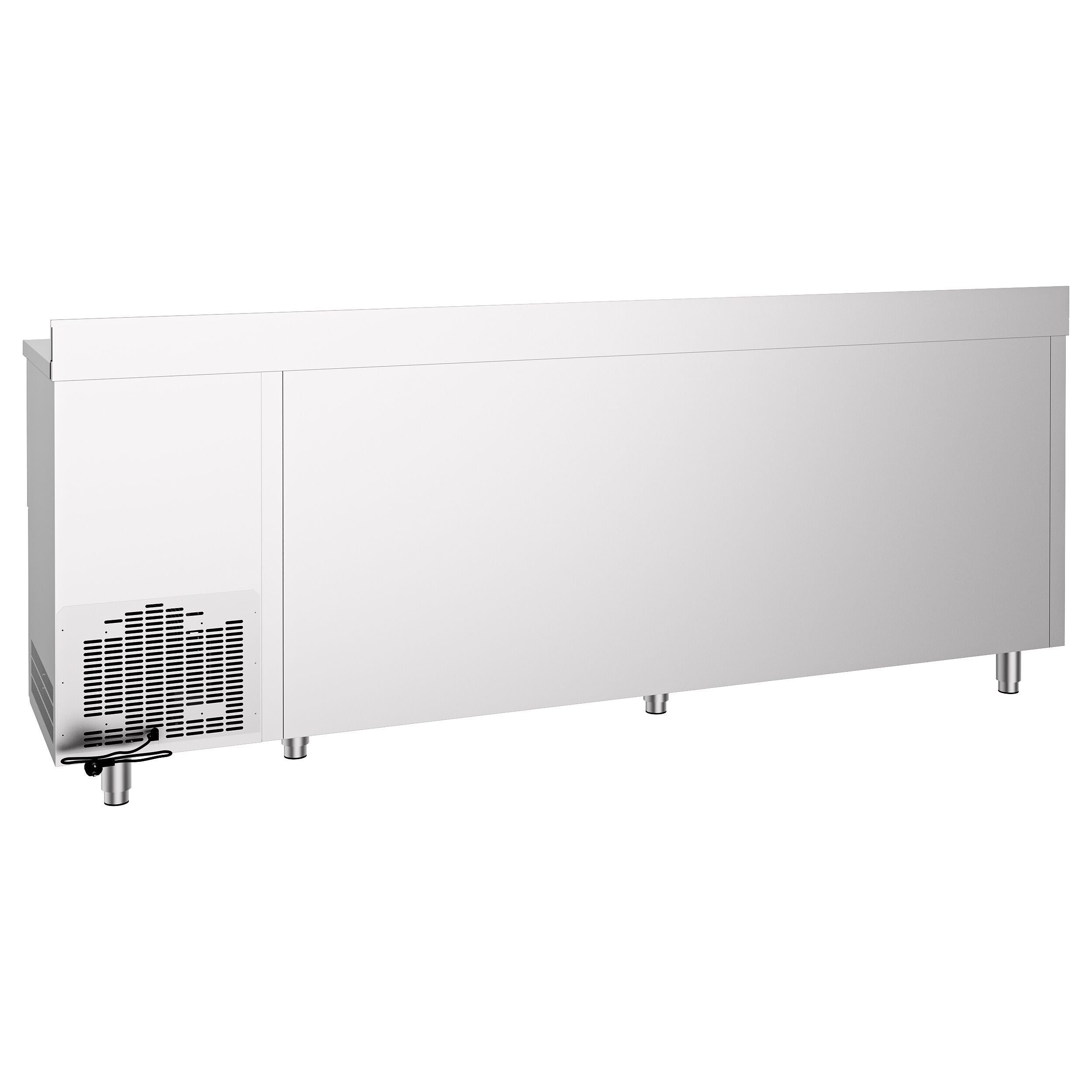 Bar Tipi & Meşrubat Buzdolabı - 2690x600mm - 4 Kapılı, Sırtlı & Telve Kovalı