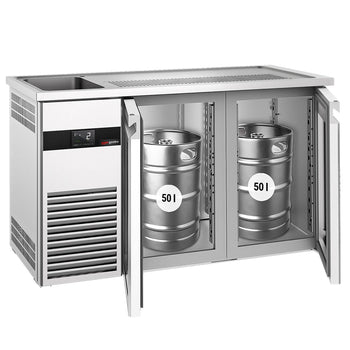 Bira Tezgahı - 1550x700mm- 2 Cam Kapılı
