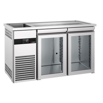 Bira Tezgahı - 1550x700mm- 2 Cam Kapılı