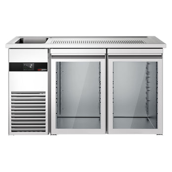 Bira Tezgahı - 1550x700mm- 2 Cam Kapılı