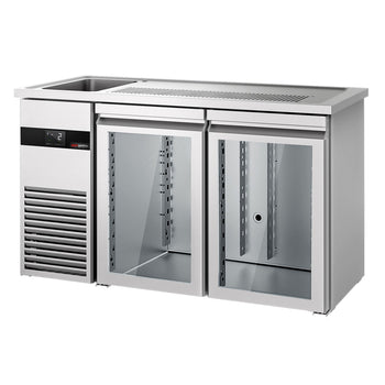 Bira Tezgahı - 1550x700mm- 2 Cam Kapılı