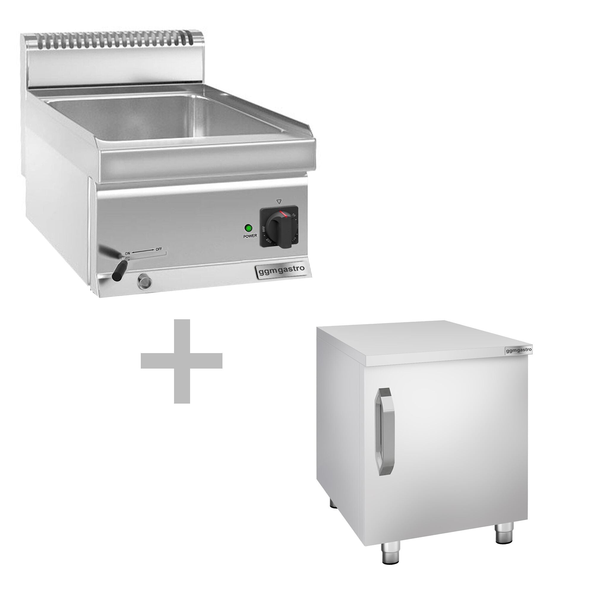 Elektrikli Benmari - 1,2 kW - 1x GN 1/1 veya 2x GN 1/2 - 1 Kapılı Alt Stand Dahil