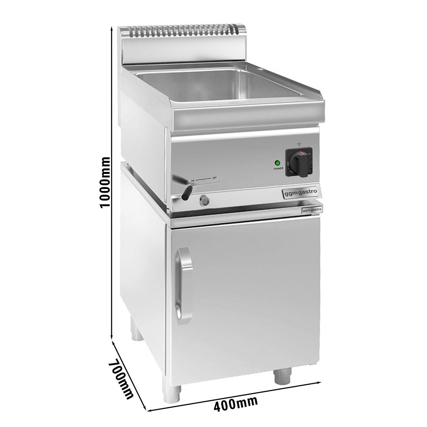 Elektrikli Benmari - 1,2 kW - 1x GN 1/1 veya 2x GN 1/2 - 1 Kapılı Alt Stand Dahil