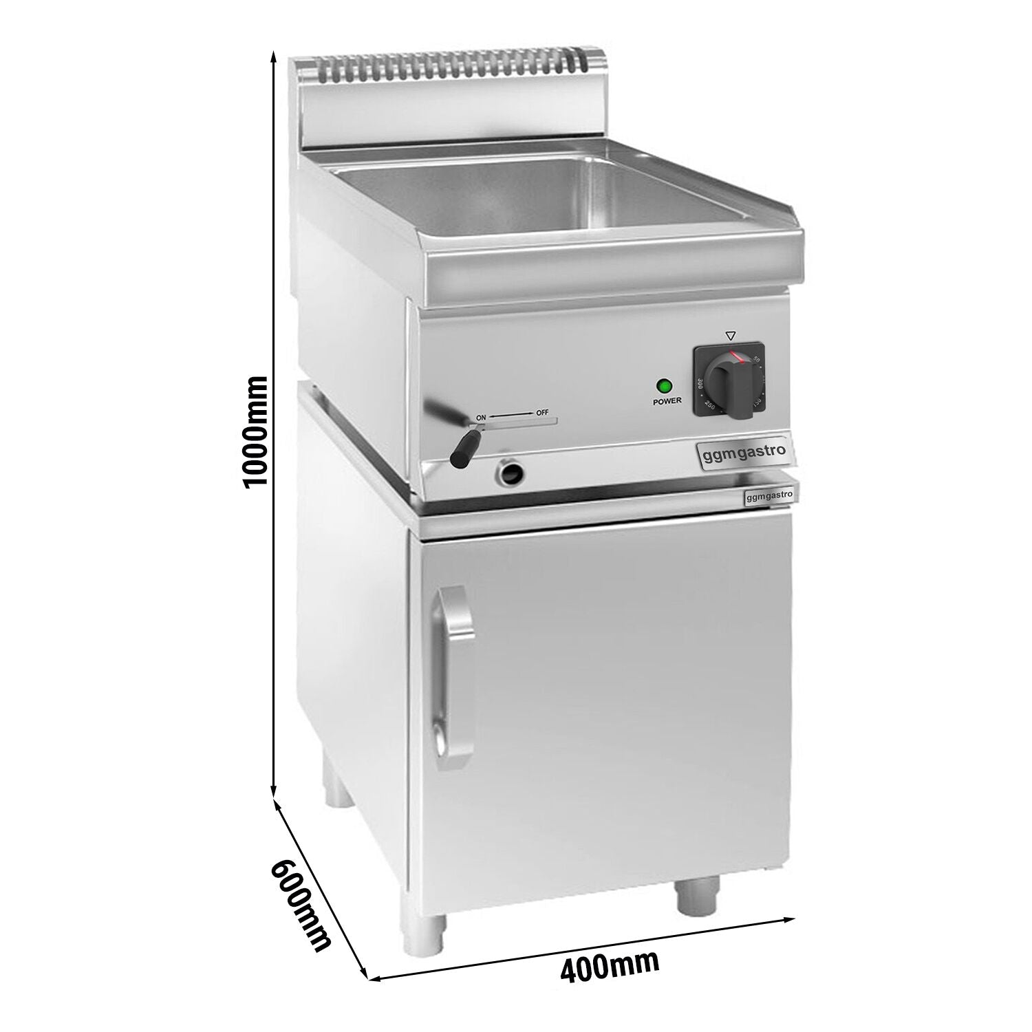 Elektrikli Benmari - 1,2 kW - 1x GN 1/3 & GN 1x 1/2 - 1 Kapılı Alt Stand Dahil