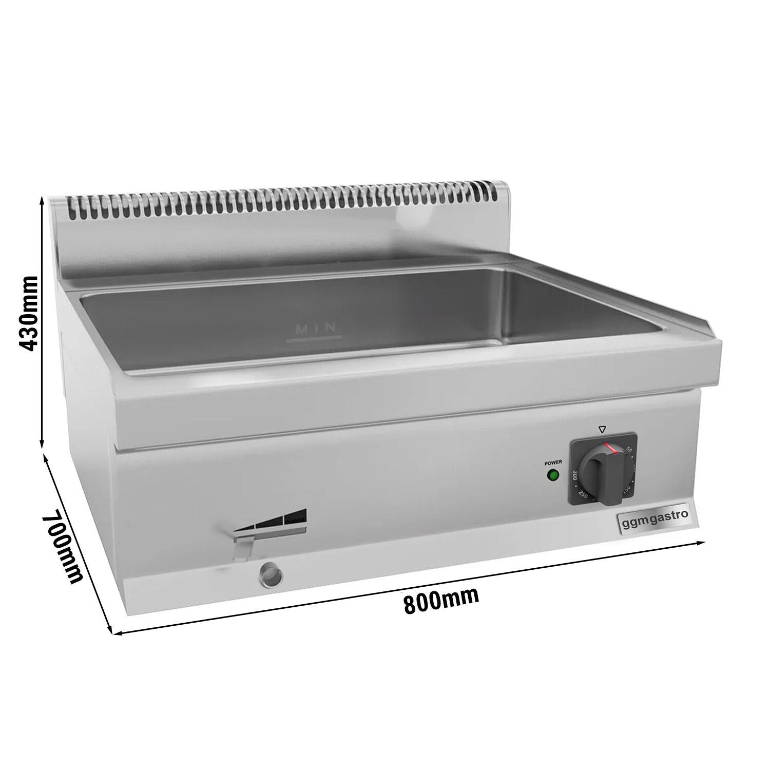 Elektrikli Benmari - 2,4 kW - 2x GN 1/1 veya 4x GN 1/2