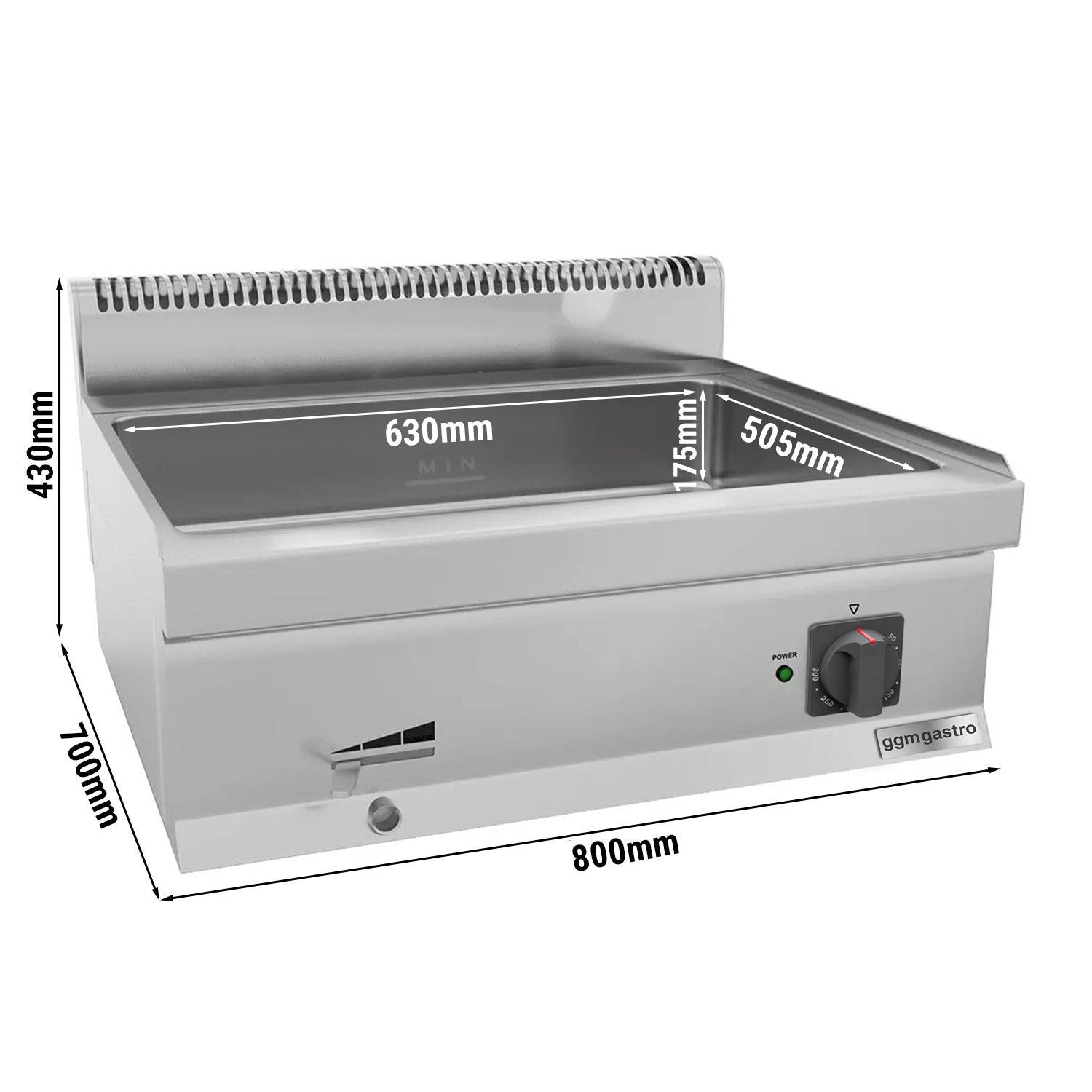 Elektrikli Benmari - 2,4 kW - 2x GN 1/1 veya 4x GN 1/2