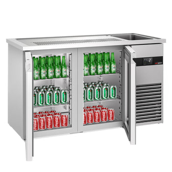 Bira Tezgahı - 1550x700mm - 2 Cam Kapılı