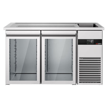 Bira Tezgahı - 1550x700mm - 2 Cam Kapılı