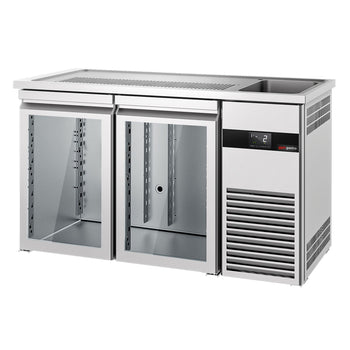 Bira Tezgahı - 1550x700mm - 2 Cam Kapılı
