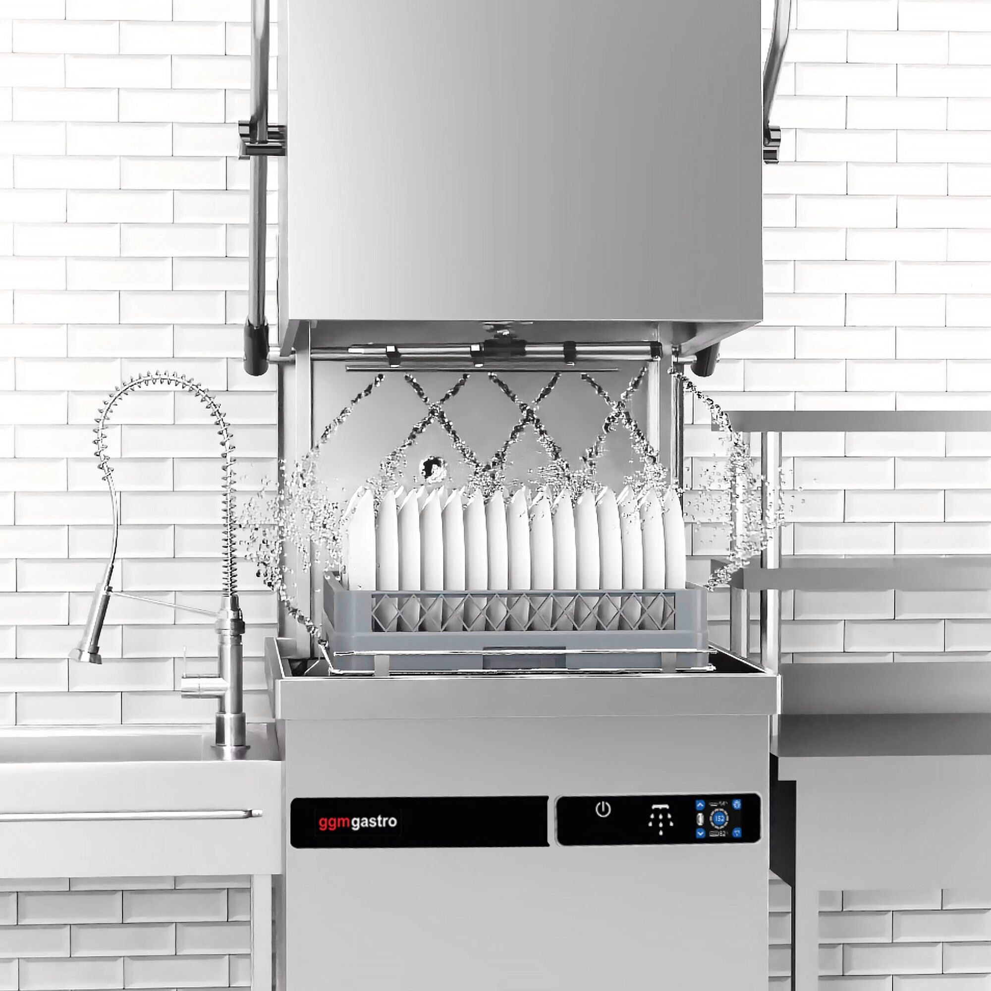 Giyotin Tip Bulaşık Makinesi - 9,66 kW - Deterjan & Tahliye Pompalı