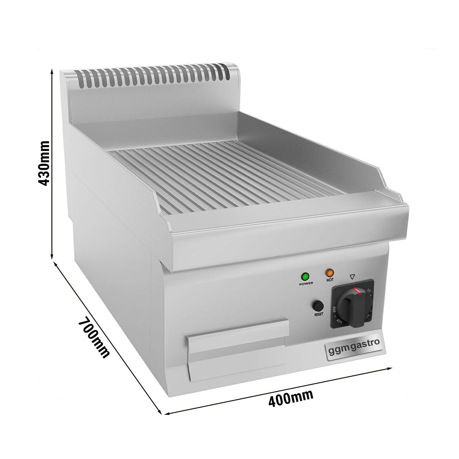 Elektrikli Pleyt Izgara - 3,6 kW - Oluklu