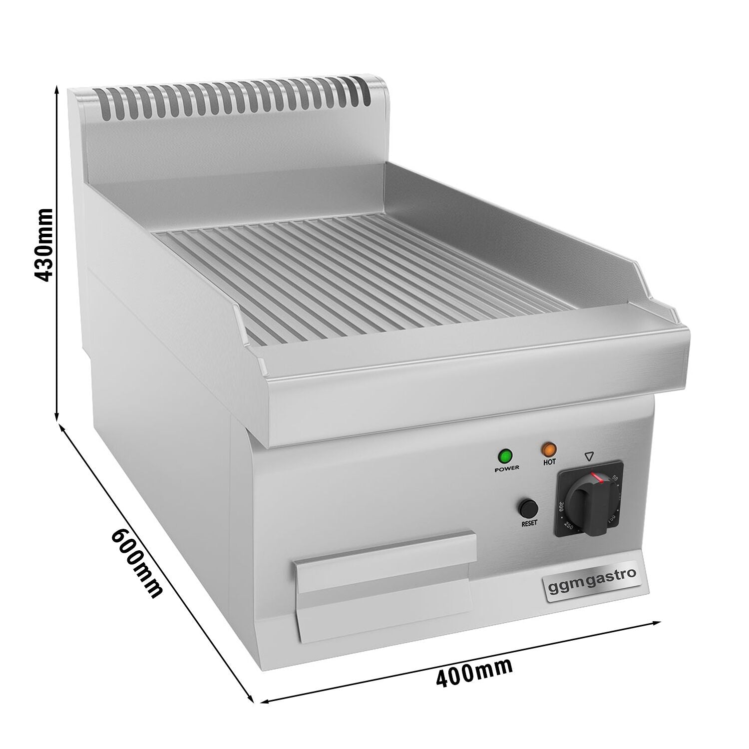 Elektrikli Pleyt Izgara - 4,5 kW - Oluklu