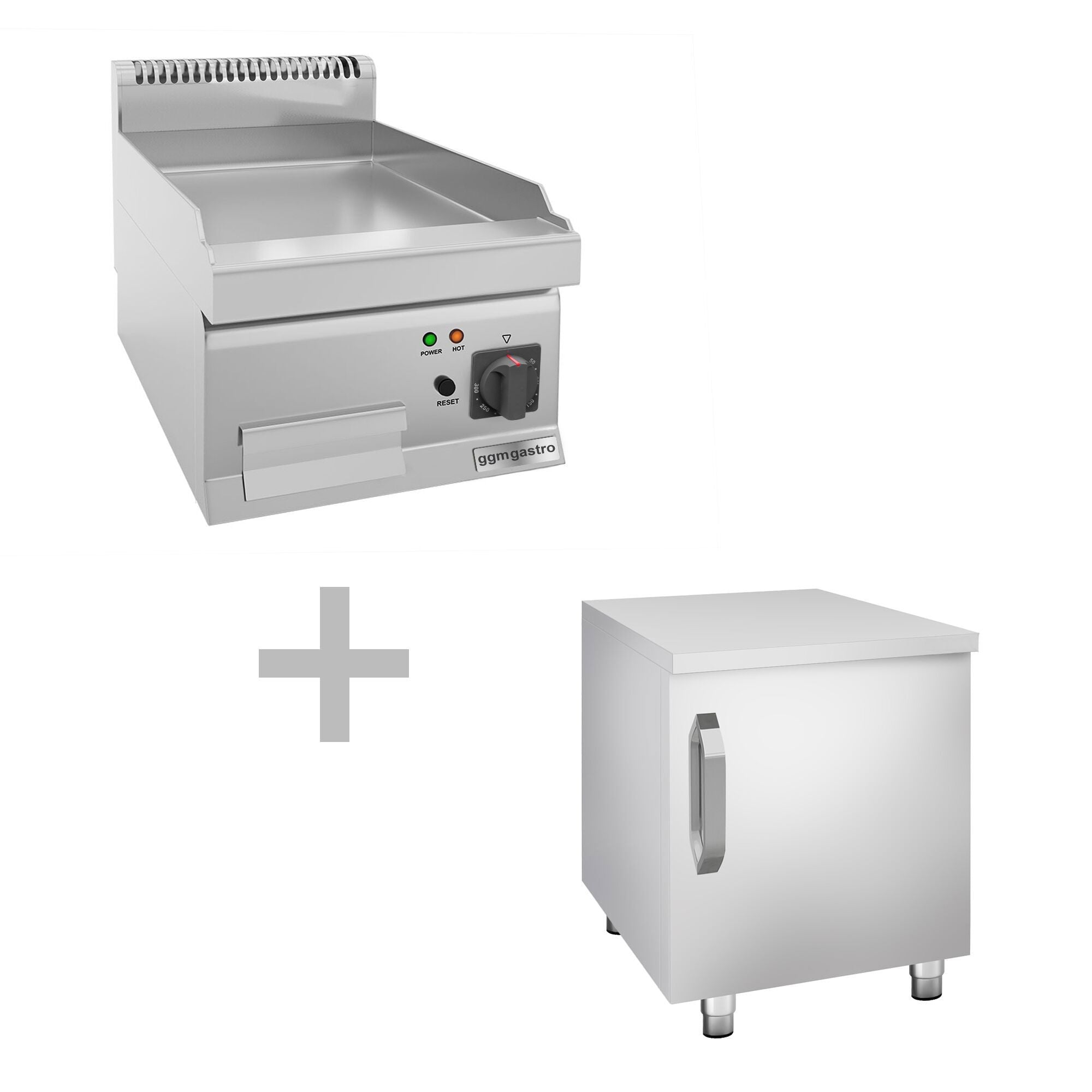 Elektrikli Pleyt Izgara - 3,6 kW Pürüzsüz - 1 Kapılı Alt Stand dahil