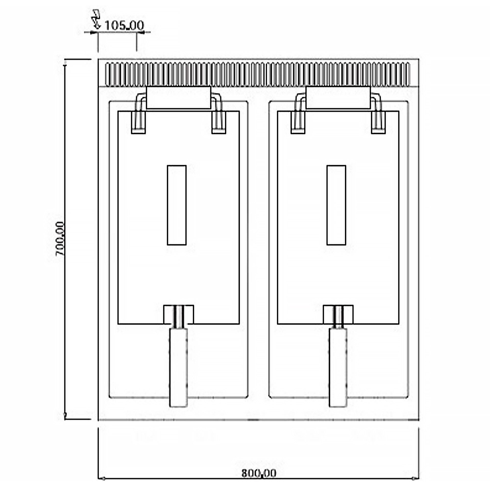 Elektrikli Çift Fritöz - 10+10 Litre - 18 kW