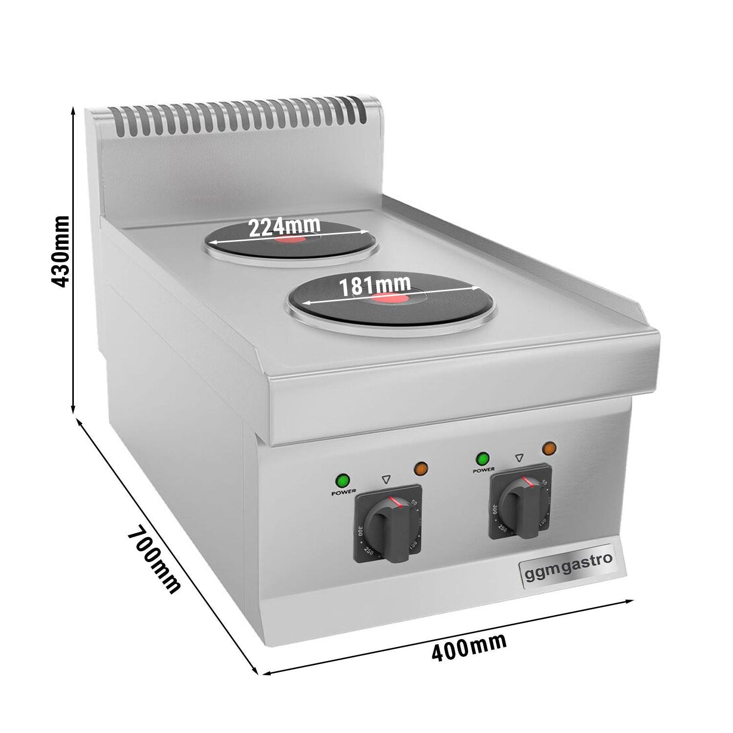 Elektrikli Ocak - 4,6 kW - 2 Yuvarlak Pleyt