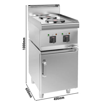 Elektrikli Ocak - 4 kW - 2 Adet Yuvarlak Pleyt - 1 Kapılı Alt Stand Dahil