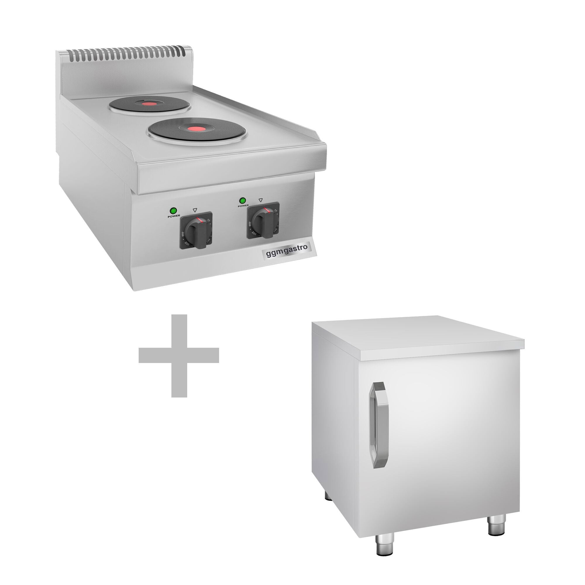 Elektrikli Ocak - 4,6 kW - 2 Yuvarlak Pleyt - 1 Kapılı Alt Stand dahil