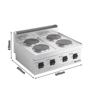 Set Üstü Elektrikli Ocak - 8kW - 4 Gözlü