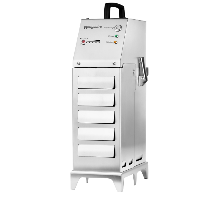 Maks. 20 Litrelik Fritözler için Taşınabilir Akülü Kızartma Yağı Filtresi- 50 Litre/Dakika