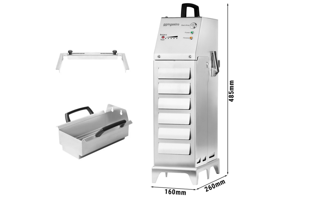 20 Litre ve üzeri Fritözler için Taşınabilir Akülü Kızartma Yağı Filtresi- 80 Litre/Dakika