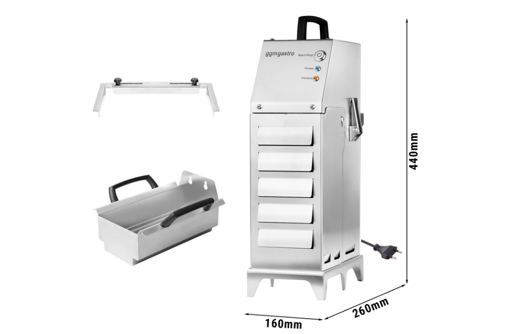 Maks. 20 Litrelik Fritözler için Taşınabilir Kızartma Yağı Filtresi - 50 Litre/Dakika