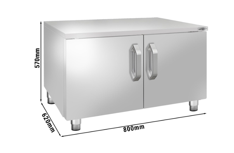 Paslanmaz Çelik Alt Stand - 800mm - 2 Kapılı