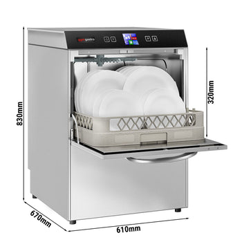 Çift Cidarlı Bulaşık Makinesi - Dijital - 3,55 kW - Deterjan, Parlatıcı ve Tahliye Pompalı