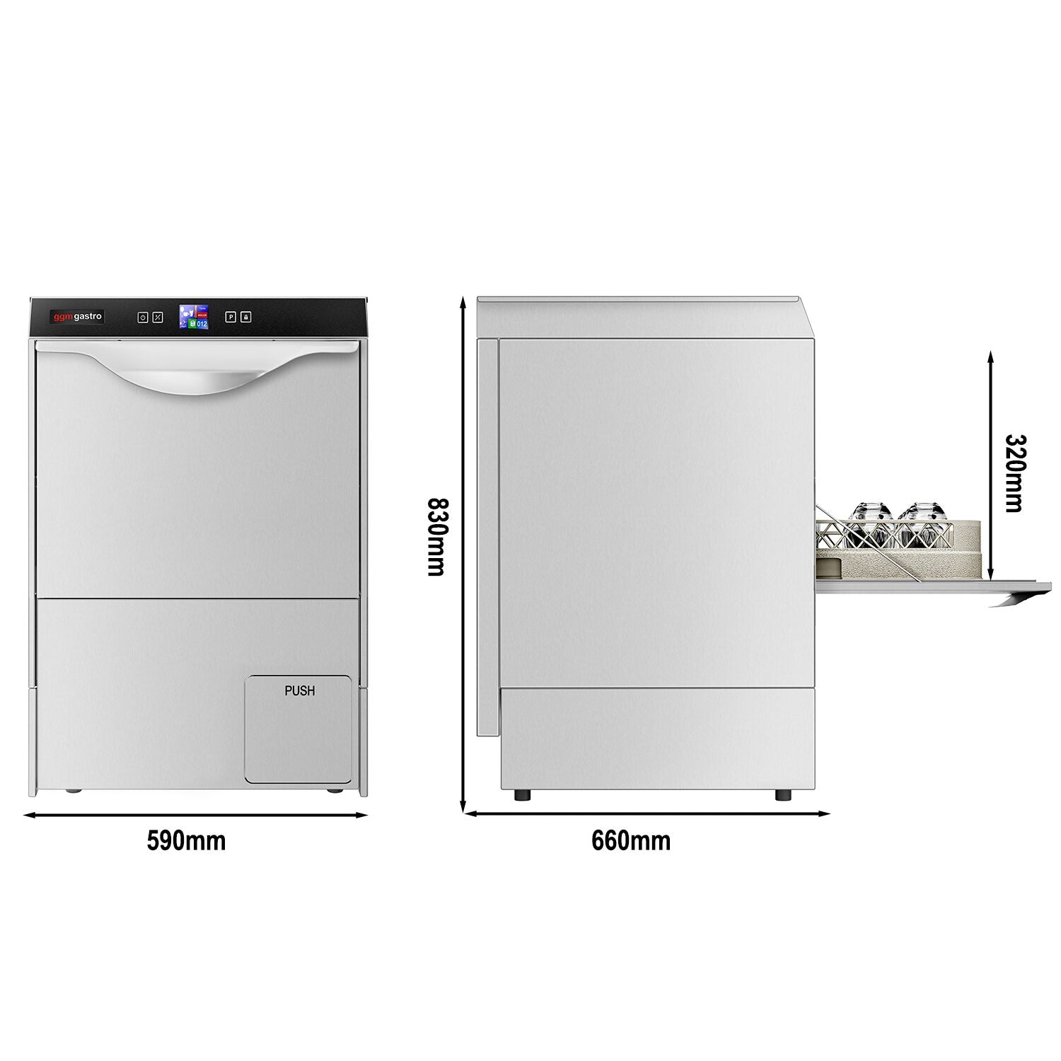 Bulaşık Makinesi - Dijital - 3,55 kW - Deterjan, Parlatıcı ve Tahliye Pompalı