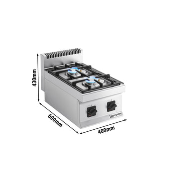 Set Üstü Gazlı Ocak - 7kW - 2 Gözlü