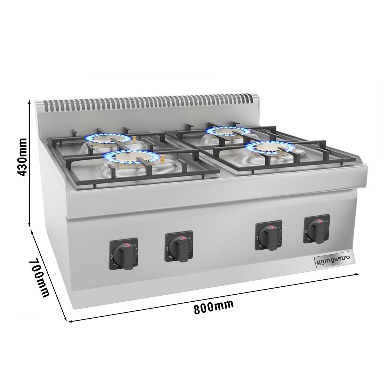 Gazlı Ocak - 23 kW - 4 Gözlü